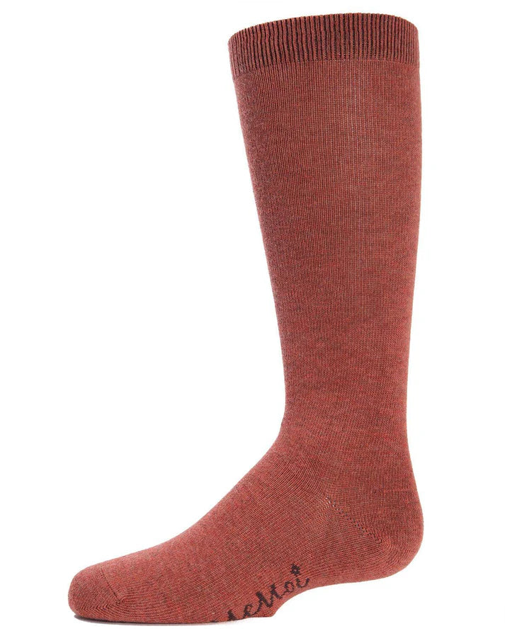 Kids’ Basic Cotton Blend Knee-High Socks – Soft & Breathable Blush Color