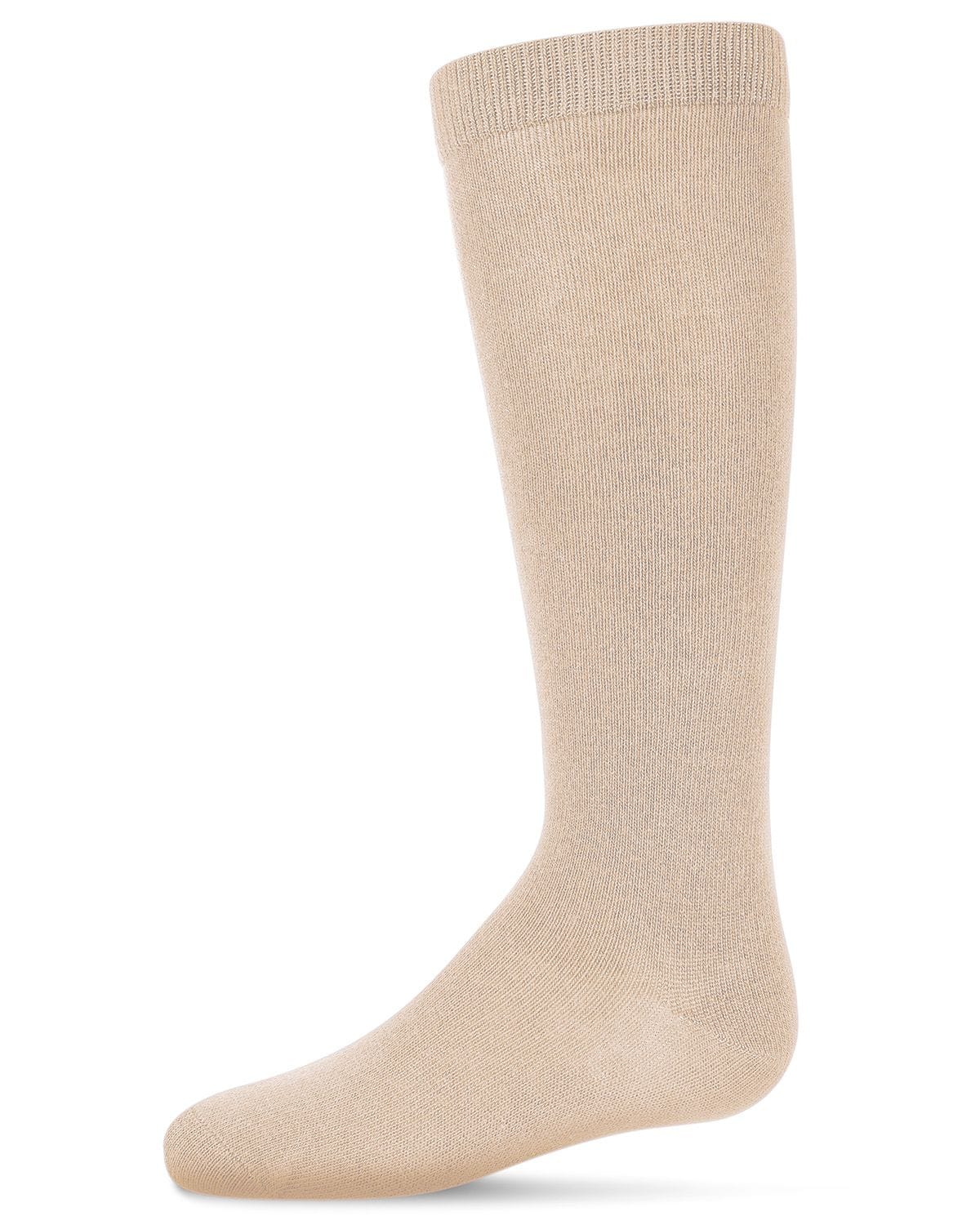 Memoi Kids Basic Cotton Blend Knee High Socks Winter White - Mk-5056
