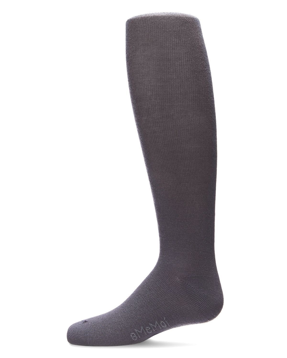 Memoi Kids Basic Cotton Blend Knee High Socks White - Mk-5056