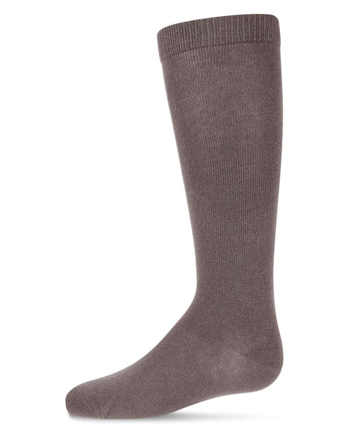 Memoi Kids Basic Cotton Blend Knee High Socks Toffee - Mk-5056