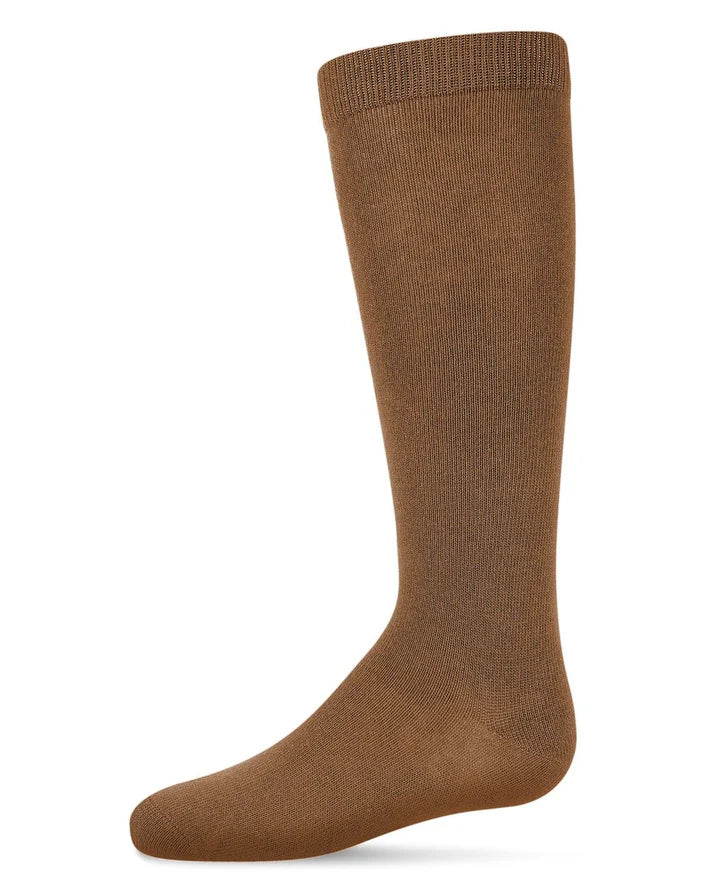 Kids’ Basic Cotton Blend Knee-High Socks – Soft & Breathable Blush Color