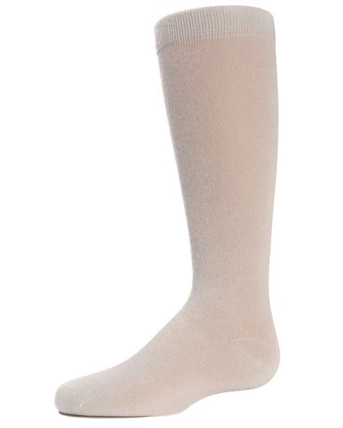 Memoi Kids Basic Cotton Blend Knee High Socks Toffee - Mk-5056