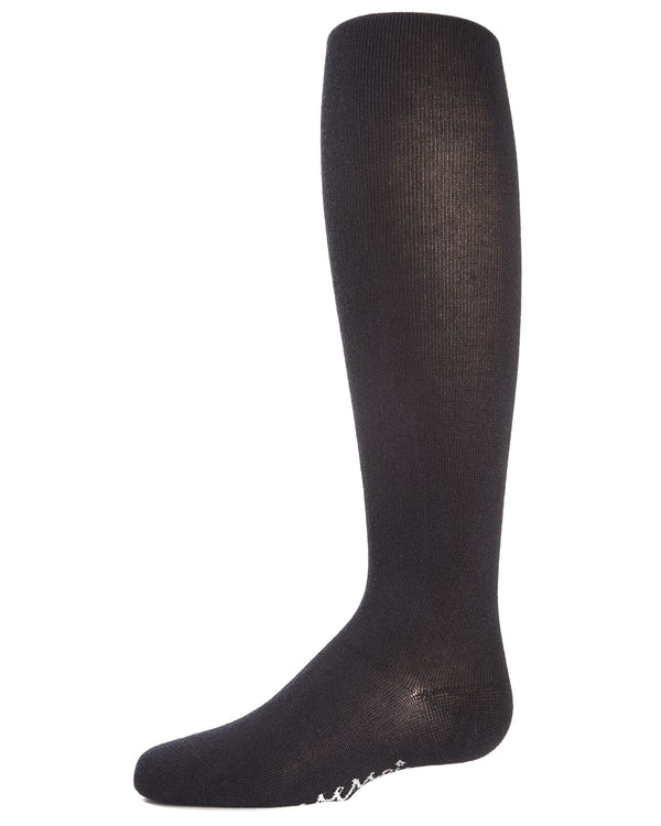 Memoi Girls Soft Pima Cotton Opaque Tights Asphalt - Mk-301