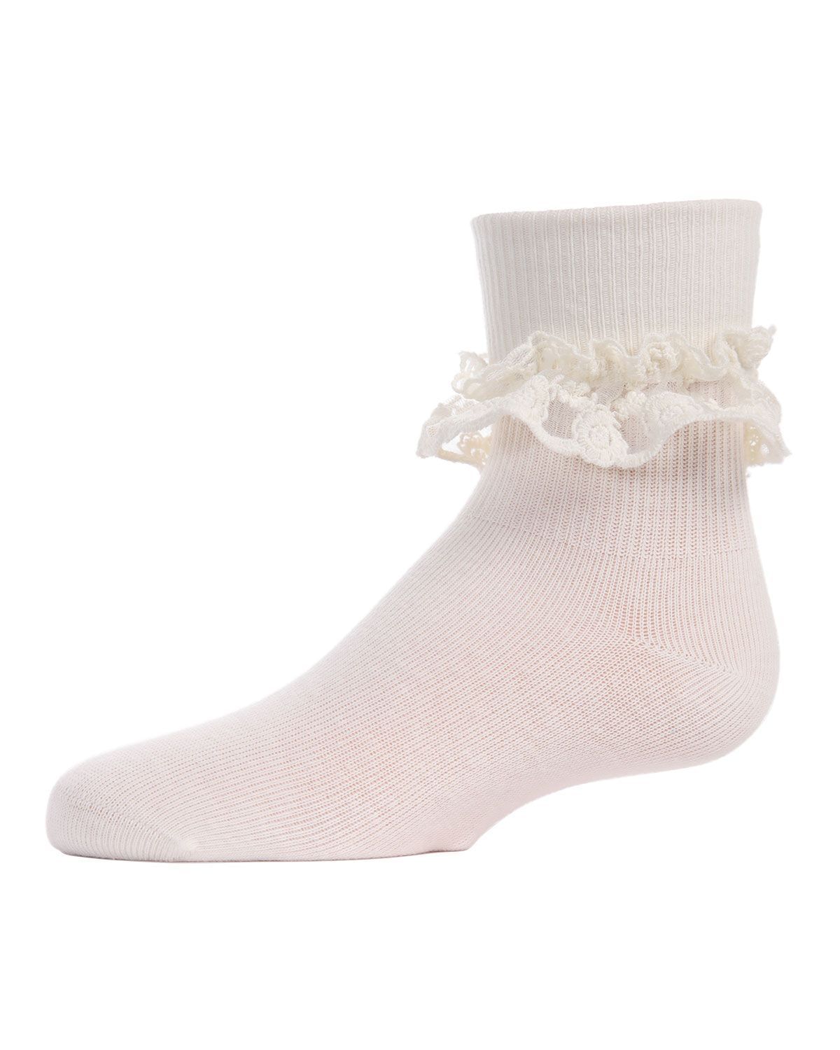 Memoi Double Lace Floral Anklet - Mk-5060