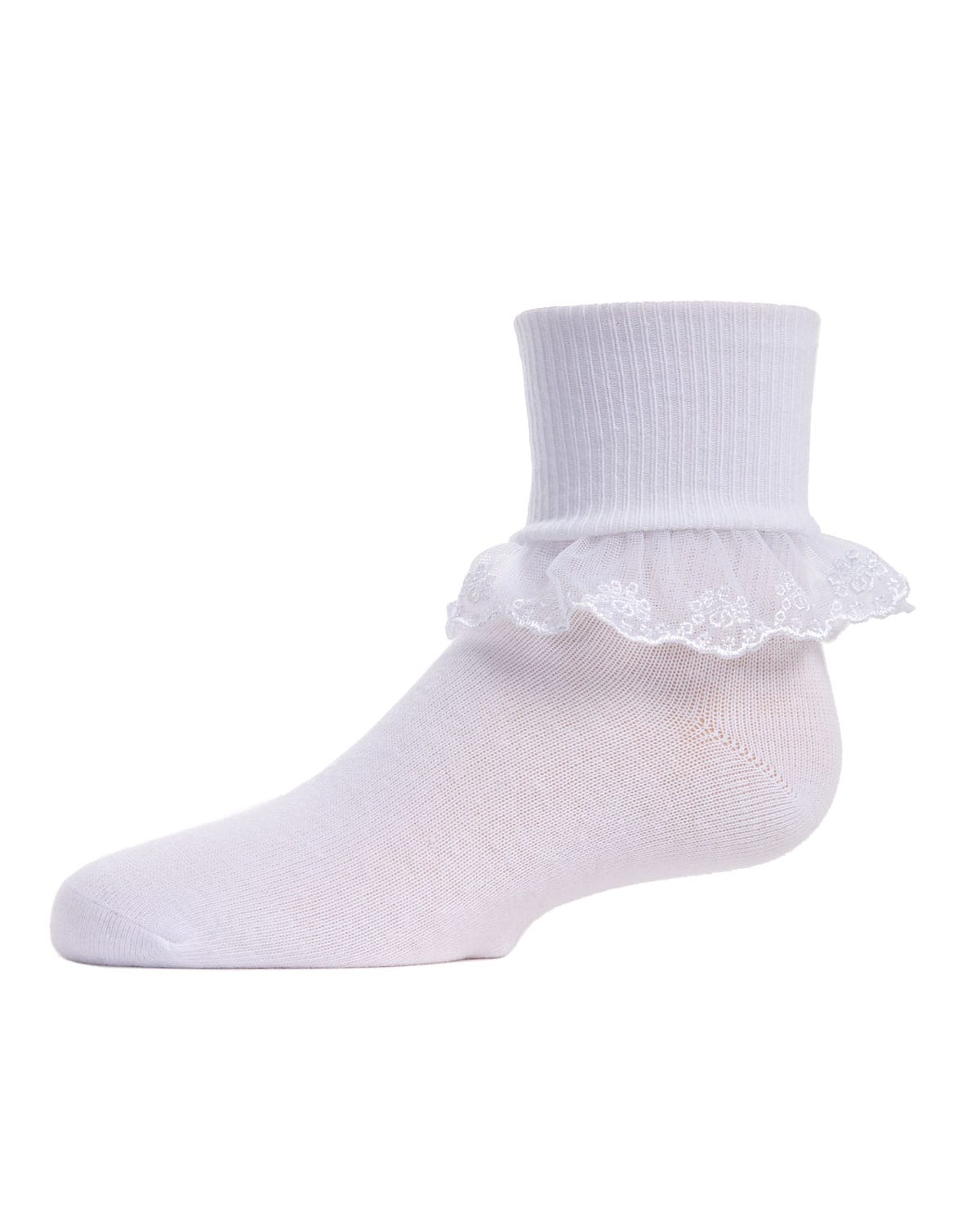 Memoi Classic Lace Girls Ruffle Anklet Socks - Mk-5061