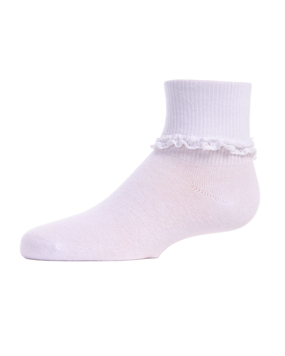Memoi Infant Ruffle Eyelet Cotton Blend Anklet Socks - Mk-5062