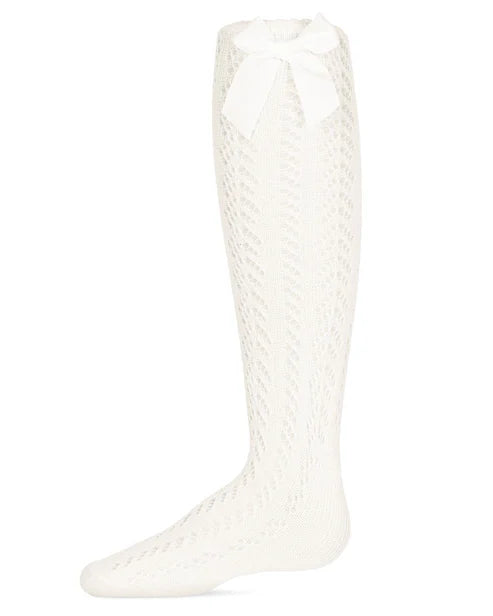 Memoi Crochet Bow Knee High - Mk-5079