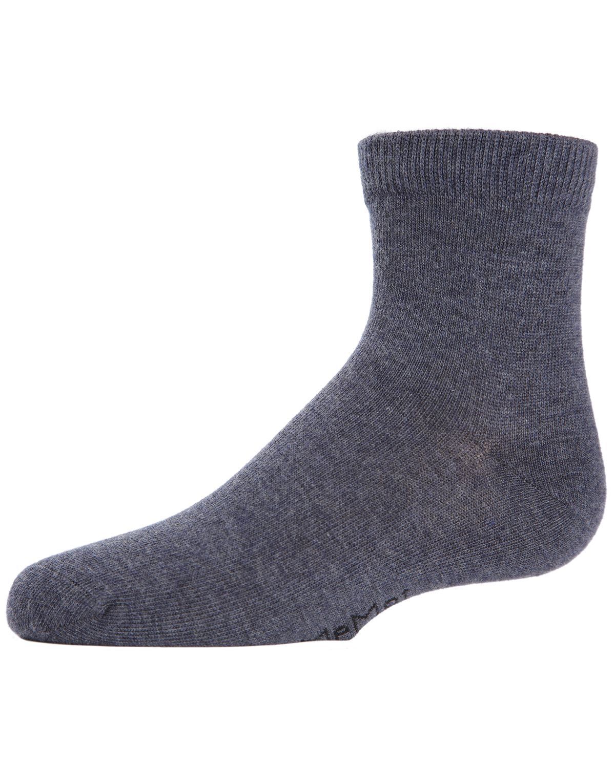 Memoi Unisex Basics Kids Cotton Blend Ankle Socks - Mk-5101