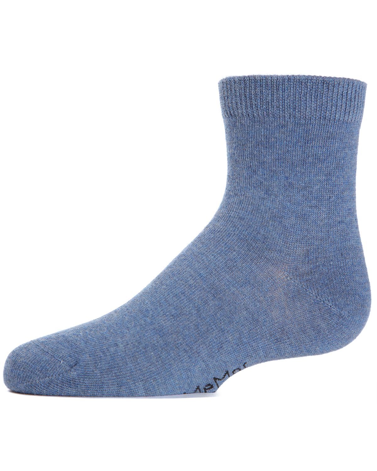 Memoi Unisex Basics Kids Cotton Blend Ankle Socks - Mk-5101