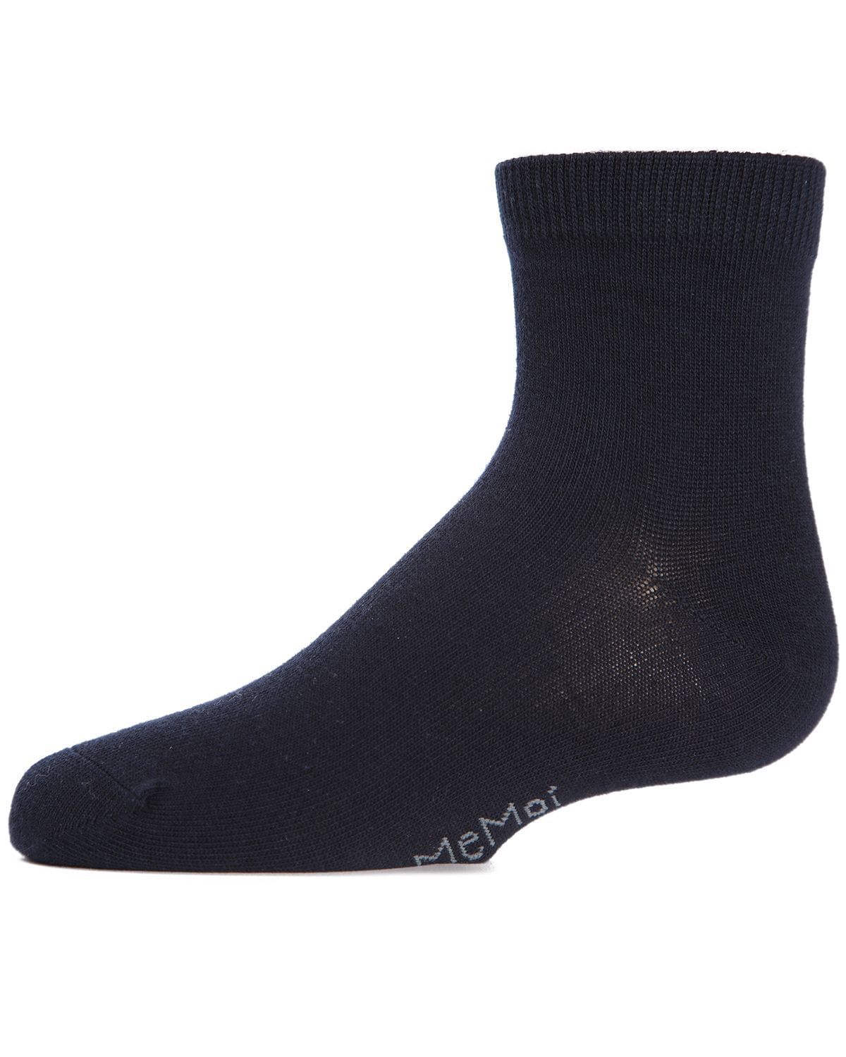 Memoi Unisex Basics Kids Cotton Blend Ankle Socks - Mk-5101