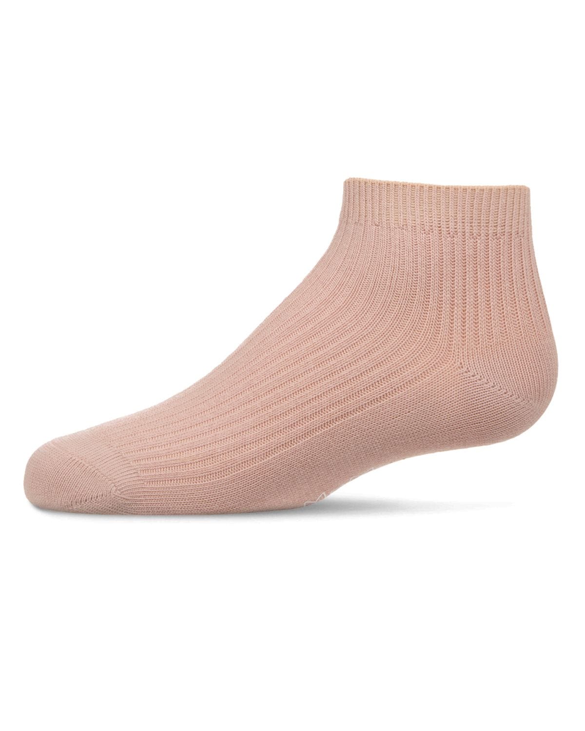 Memoi Thin Ribbed Cotton Kids Anklet Sock - Mk-5201