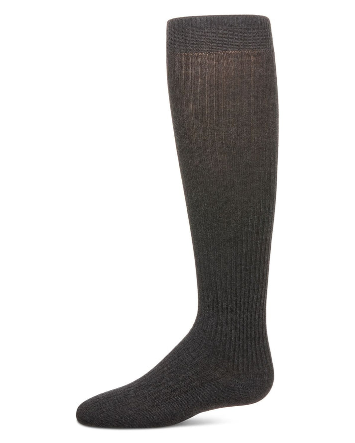 Memoi Thin Ribbed Girls Cotton Blend Knee High Sock - Mk-5256