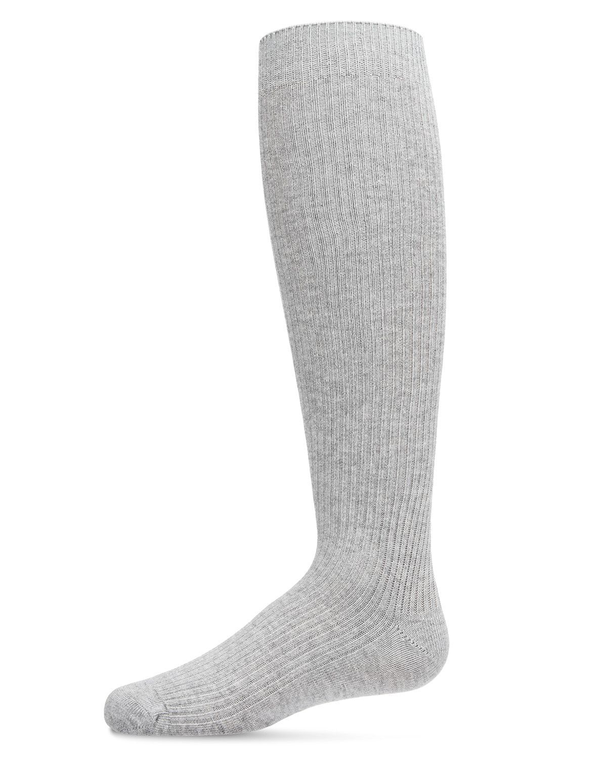 Memoi Thin Ribbed Girls Cotton Blend Knee High Sock - Mk-5256