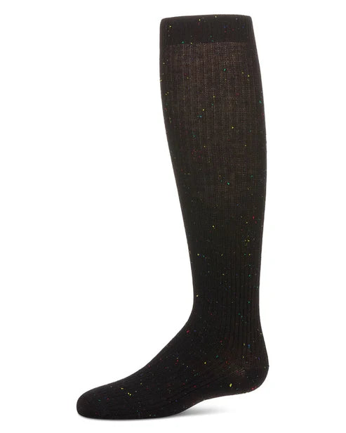 Memoi Thin Ribbed Speckled Knee High - Mk-5257