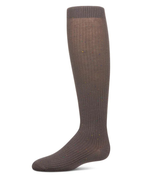 Memoi Thin Ribbed Speckled Knee High - Mk-5257