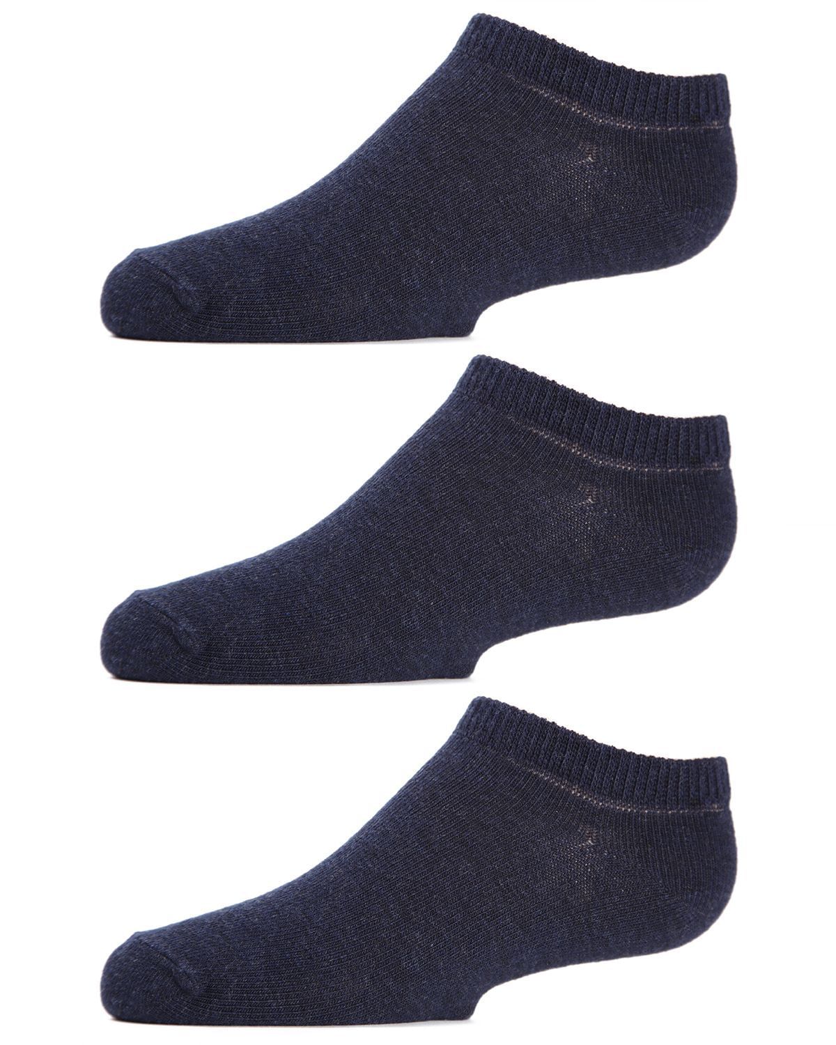 Memoi Kids Low Cut Cotton Blend Socks 3-Pack - Mk-555