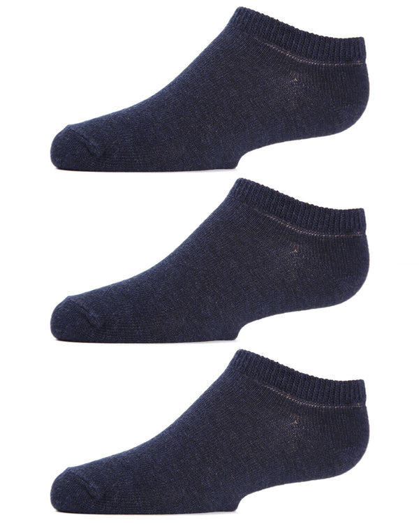 Memoi Kids Low Cut Cotton Blend Socks 3-Pack - Mk-555
