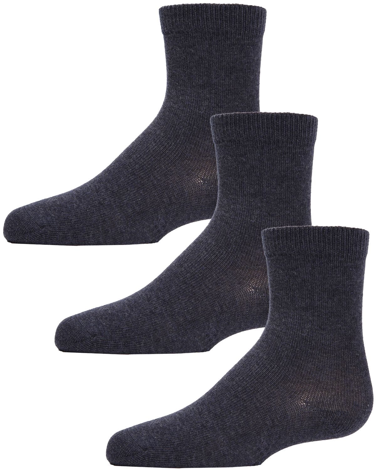 Memoi Unisex Cotton Blend Mid-Cut Socks 3-Pack - Mk-556