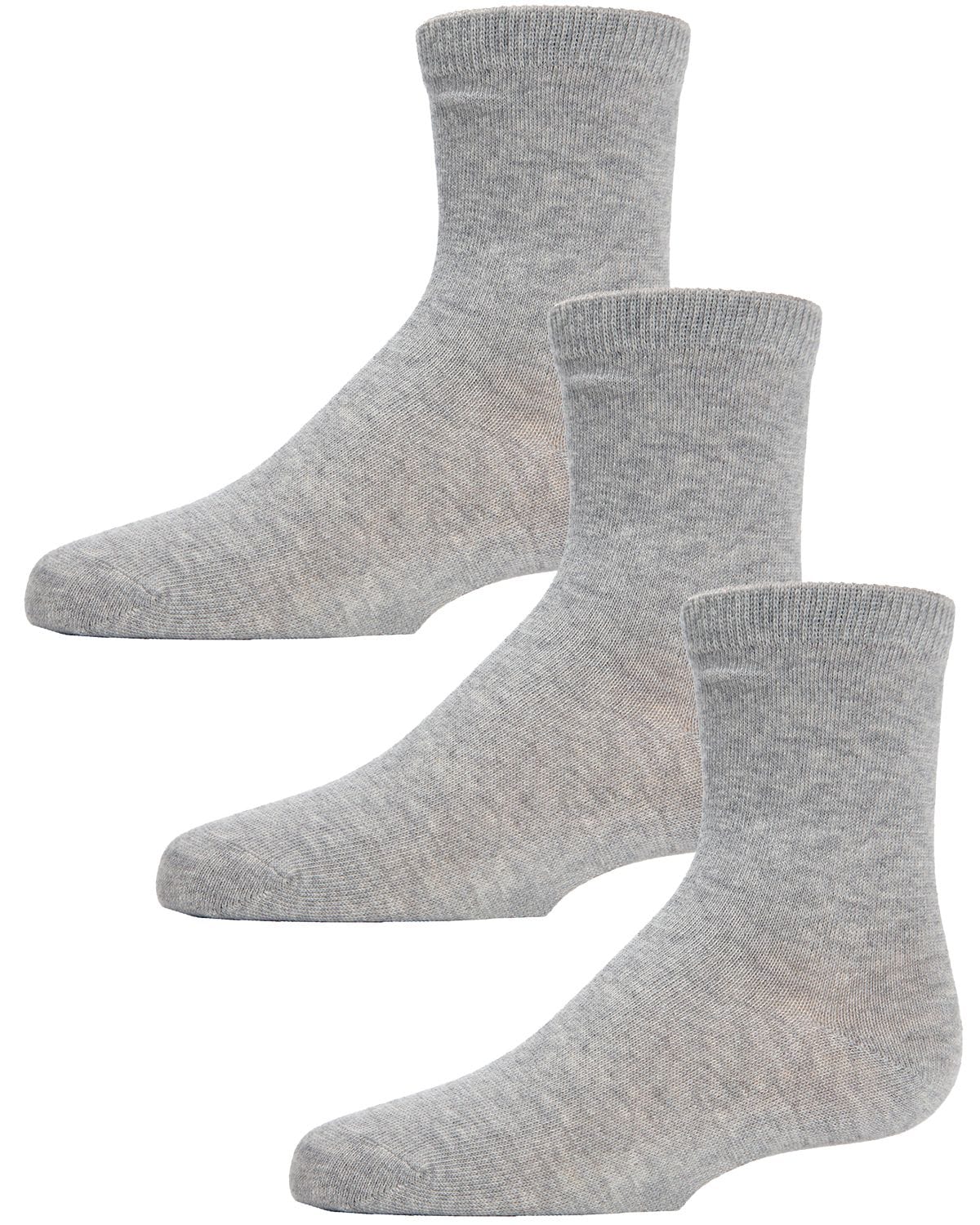 Memoi Unisex Cotton Blend Mid-Cut Socks 3-Pack - Mk-556