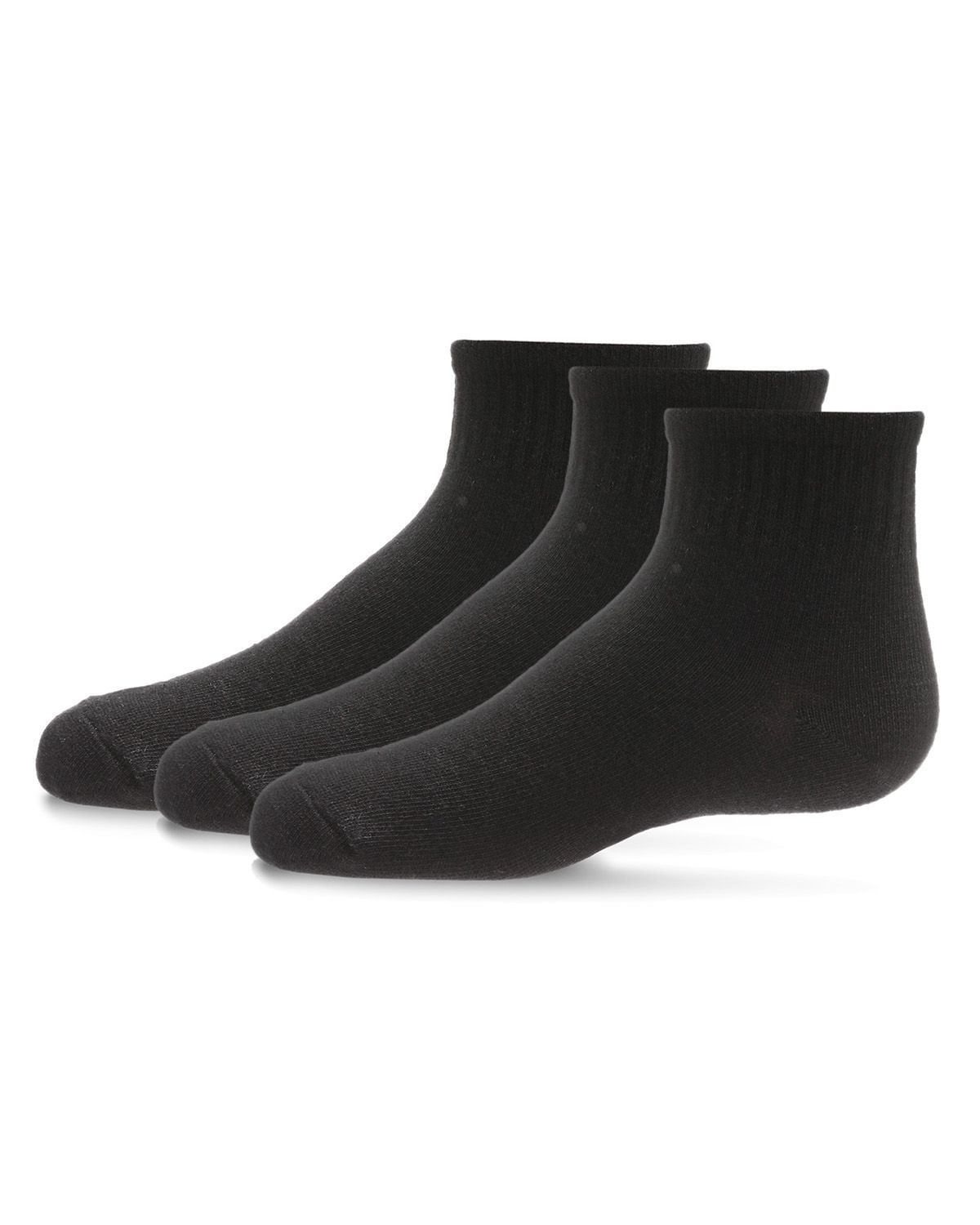 Memoi Kids 3 Pair Pack Mid Cut Cotton Blend Socks - Mk-563