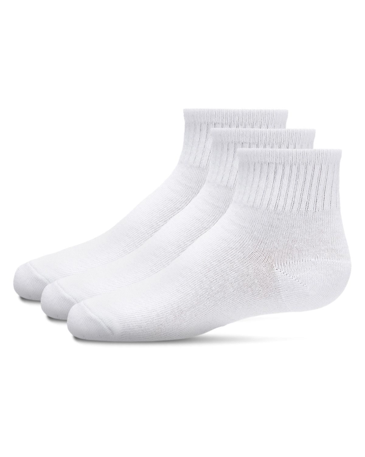 Memoi Kids 3 Pair Pack Mid Cut Cotton Blend Socks - Mk-563