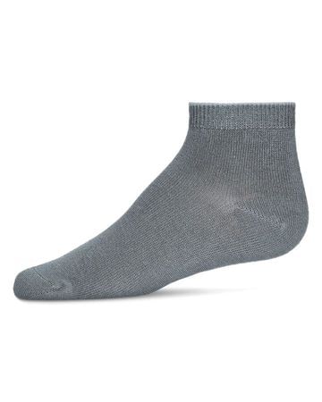 Memoi Kids Basic Soft Rayon from Bamboo Anklet Socks White - Mk-6066