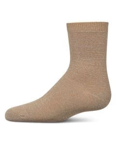 Memoi Toddlers and Kids Basic Soft Rayon from Bamboo Crew Socks Camel - Mk-6166