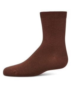 Memoi Toddlers and Kids Basic Soft Rayon from Bamboo Crew Socks Blush - Mk-6166