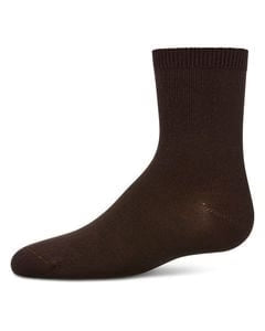 Memoi Toddlers and Kids Basic Soft Rayon from Bamboo Crew Socks Champagne Lurex - Mk-6166
