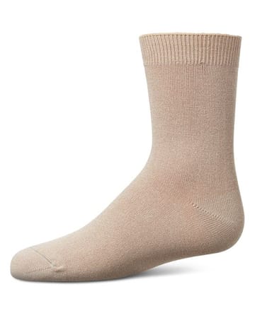Memoi Toddlers and Kids Basic Soft Rayon from Bamboo Crew Socks Silver - Mk-6166