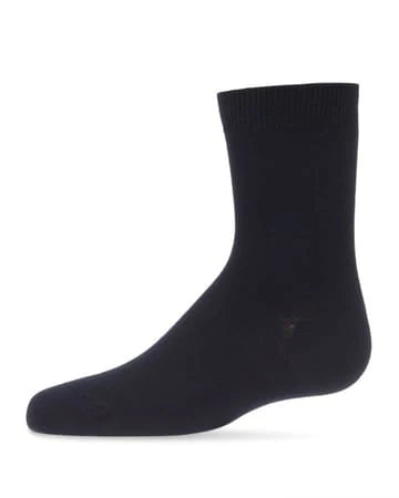 Memoi Toddlers and Kids Basic Soft Rayon from Bamboo Crew Socks Blue Fog - Mk-6166