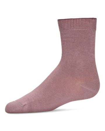 Memoi Toddlers and Kids Basic Soft Rayon from Bamboo Crew Socks Blush - Mk-6166