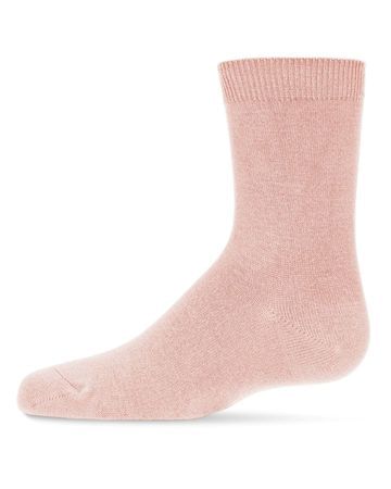 Memoi Toddlers and Kids Basic Soft Rayon from Bamboo Crew Socks Blue Fog - Mk-6166