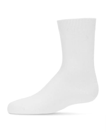 Memoi Toddlers and Kids Basic Soft Rayon from Bamboo Crew Socks Silver - Mk-6166