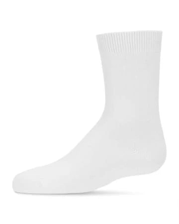 Memoi Toddlers and Kids Basic Soft Rayon from Bamboo Crew Socks Champagne Lurex - Mk-6166