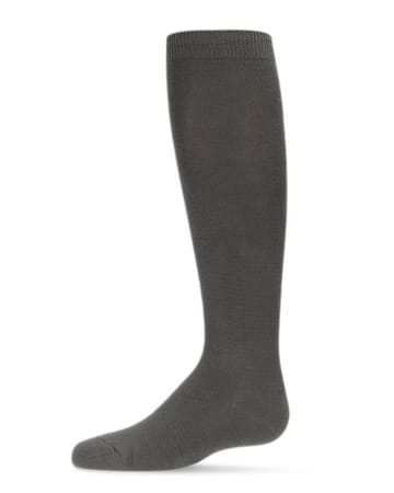 Memoi Kids Basic Soft Rayon from Bamboo Knee High Socks Dark Gray - Mk-6266