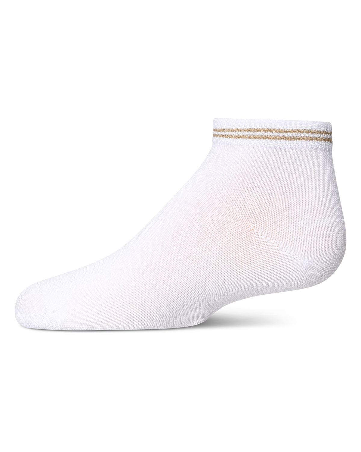 Memoi Zag Lurex Cotton Blend Anklet Sock - Mkf-1002