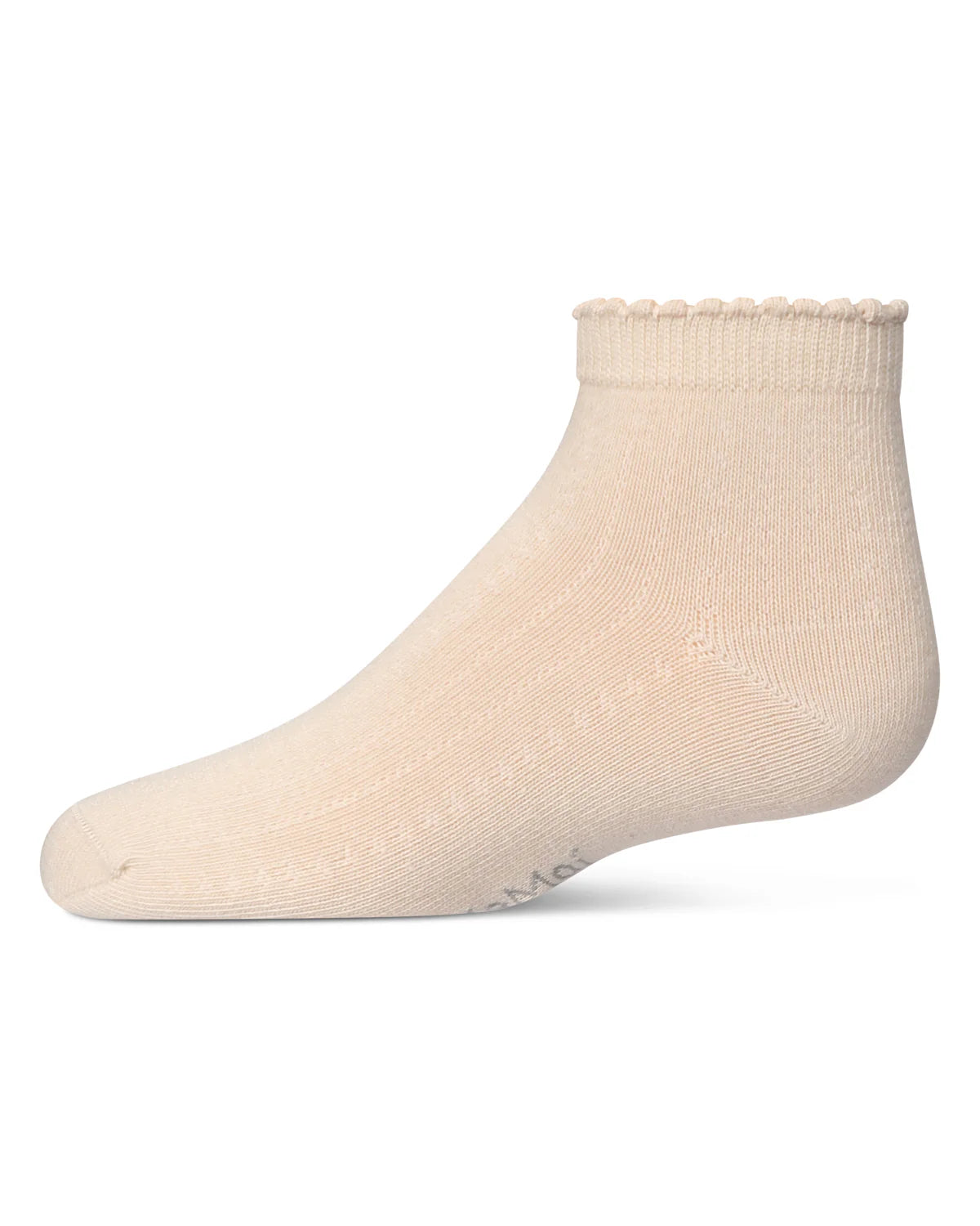 Memoi Ditsy Floral Scalloped Cuff Anklet Sock - Mkf-1003