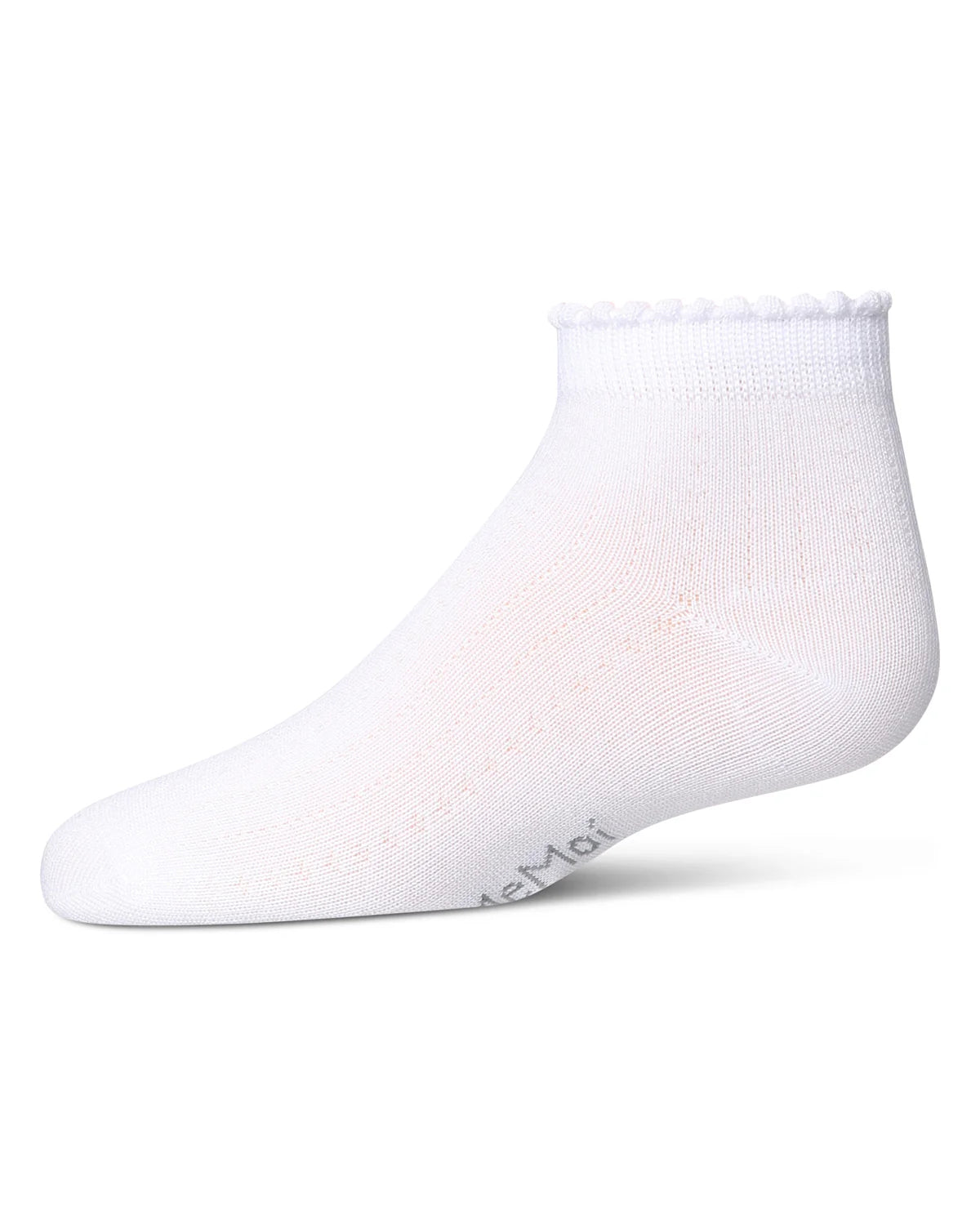 Memoi Ditsy Floral Scalloped Cuff Anklet Sock - Mkf-1003