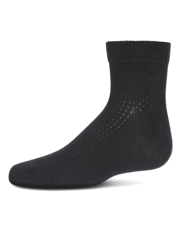 Memoi Girls Pointelle Dot Anklet Socks - Mkf-1006