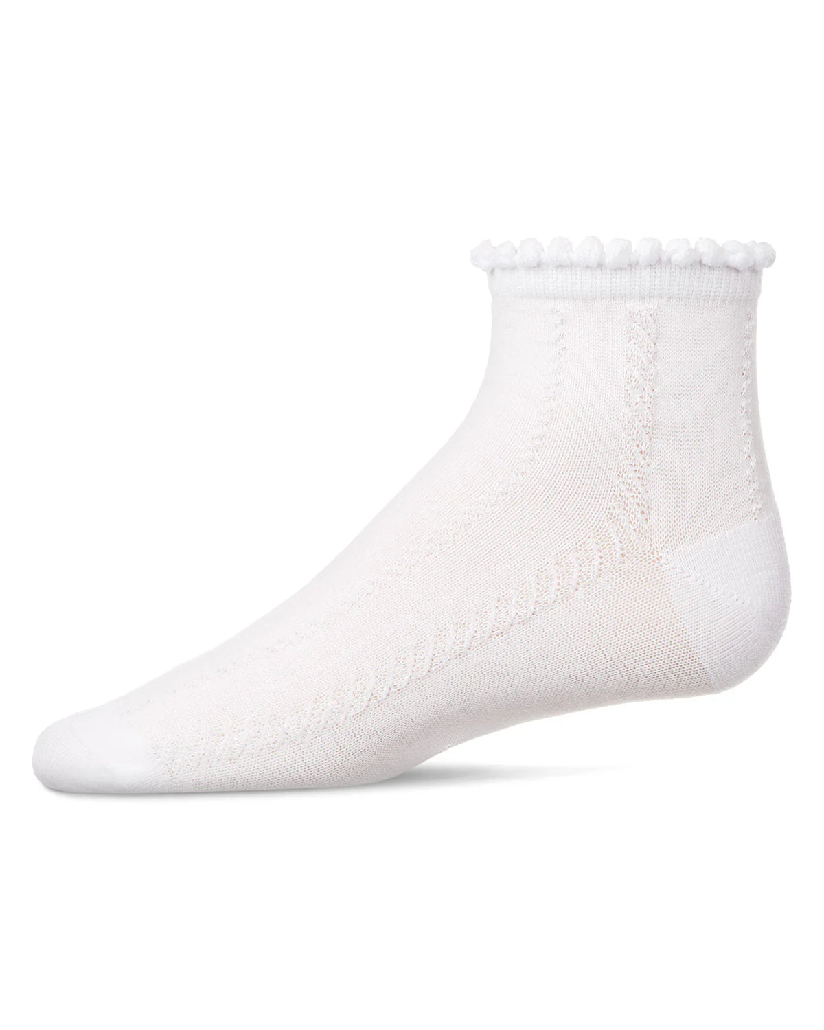 Memoi Girls Rope Stitch Anklet Socks - Mkf-1008