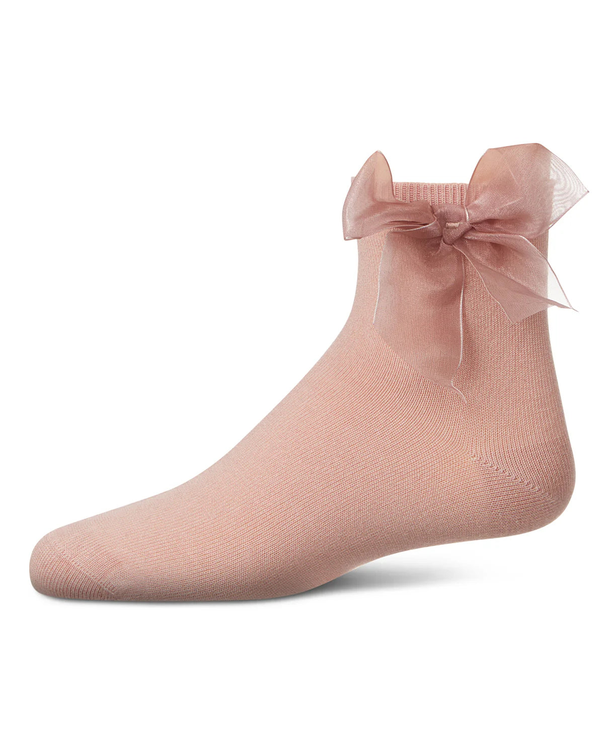Memoi Girls Tulle Bow Anklet Socks - Mkf-1009