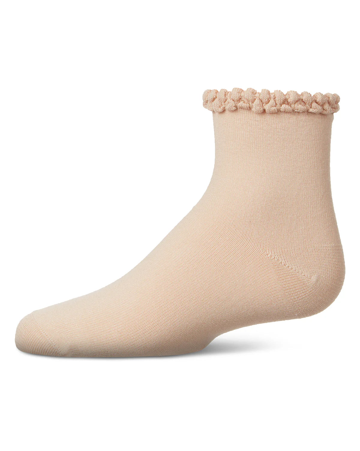 Memoi Girls Bubble Stitch Welt Anklet Socks - Mkf-1010