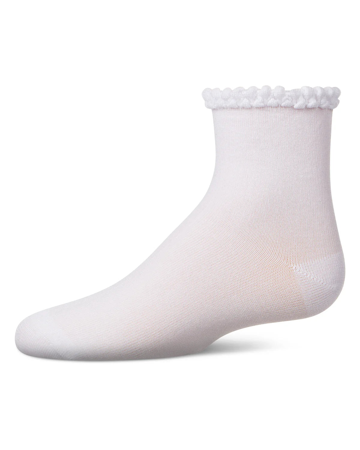 Memoi Girls Bubble Stitch Welt Anklet Socks - Mkf-1010