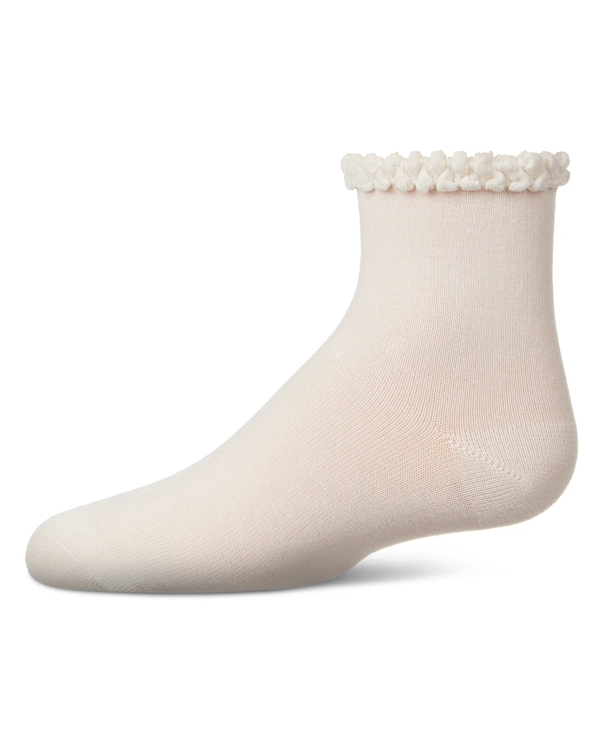 Memoi Girls Bubble Stitch Welt Anklet Socks - Mkf-1010