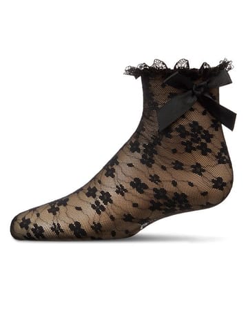 Memoi Floral Lace Bow Anklet - MKF-1012
