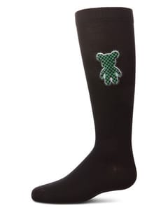 Memoi Girls Houndstooth M Knee High Socks - Mkf-11596