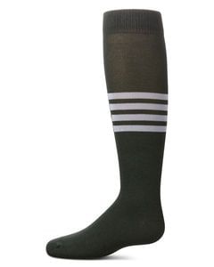 Memoi Girls Triple Half Stripe Knee High Socks - Mkf-11580