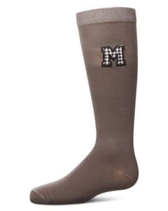 Memoi Girls Houndstooth M Knee High Socks - Mkf-11596