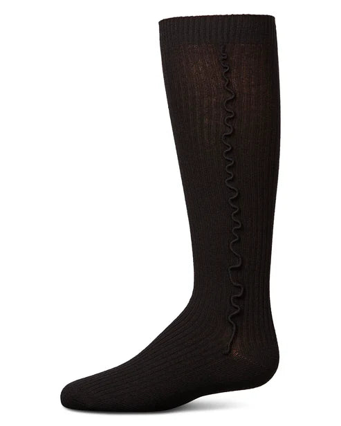 Memoi Girls Wavy Line Dress Socks - Mkf-11993
